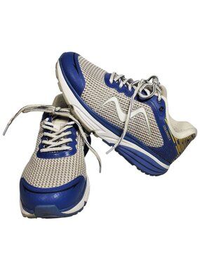 MBT Colorado X Walking Shoes Women's 7 White Blue Yellow Rocker Comfy Athletic
